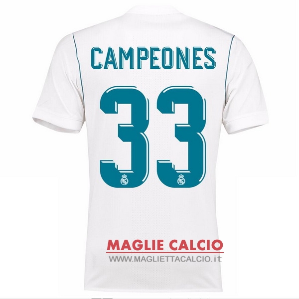 maglietta real madrid 2017-2018 campeones 33 prima